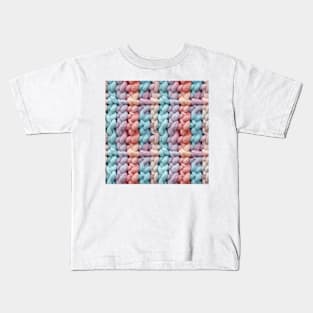 Pastel Knit Waves Kids T-Shirt